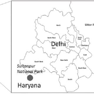 Study area map showing sampling sites at Sultanpur Lake. | Download ...