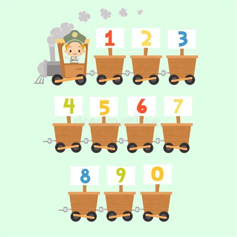 The numbers train stock vector. Illustration of enjoy - 17722336