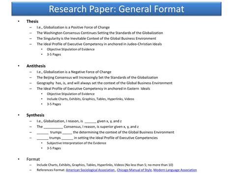 PPT - Research Paper: General Format PowerPoint Presentation, free download - ID:2480566