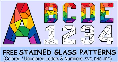 Stained Glass Lettering Patterns (Free Printable Alphabet Font) – DIY Projects, Patterns ...