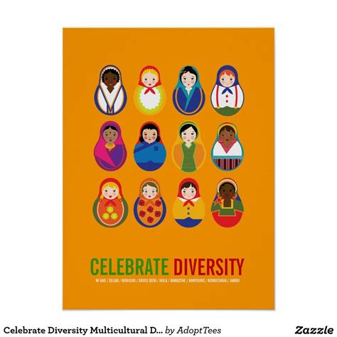 an orange poster with the words celebrate diversity written in different languages and people's ...