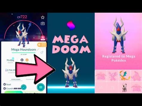 Pokemon Go Shiny Mega Houndoom Raid & Evolution - YouTube