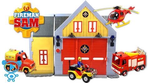 Fireman Sam Toys Fire Station and Fireman Sam's Vehicles Review & Unboxing Animation for Kids 4K ...