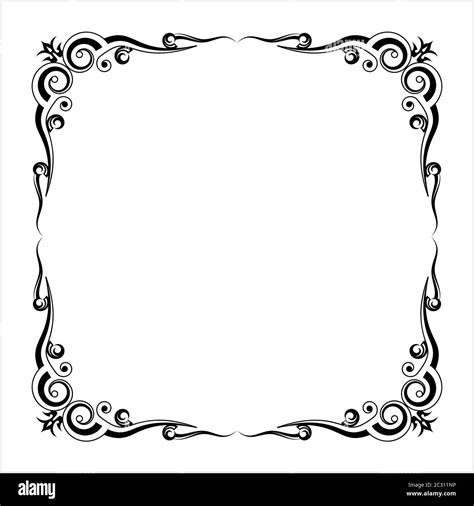 Frame Border Design, Decorative Design Vector Art Illustration Stock ...