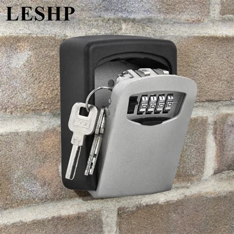 4 Digit Combination Password Keys Box Key Storage Organizer Box Wall Mounted Home Security Code ...