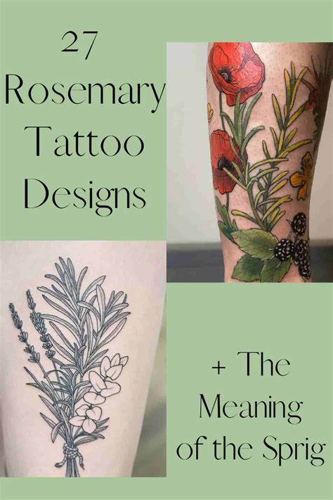 27 Rosemary Tattoo Designs & the Meaning of The Sprig - Tattoo Glee