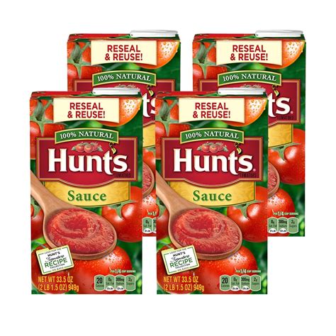 (4 Pack) Hunt's Tomato Sauce, 33.5 oz - Walmart.com - Walmart.com