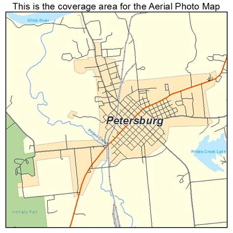 Aerial Photography Map of Petersburg, IN Indiana