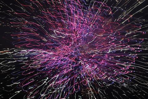 Fireworks With Slow Shutter Speed Stock Image - Image of colorful, fantasy: 32757825