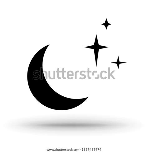 Moon Stars Silhouette Vector Illustration Stock Vector (Royalty Free) 1837436974 | Shutterstock