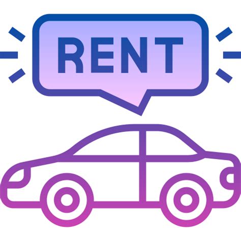 Car rental Detailed bright Gradient icon