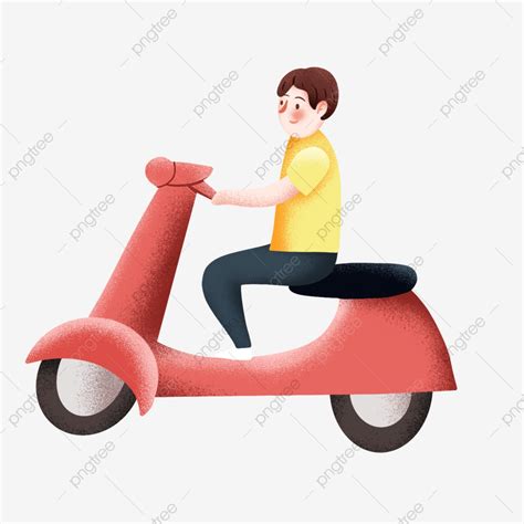 Cartoon Character Riding A Motorcycle Cartoon Illustration Creative Cartoon Download, Motorcycle ...