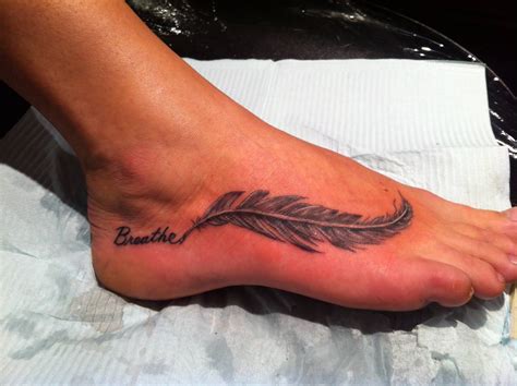 Image result for 3d realistic feather tattoo | Feather tattoo foot ...