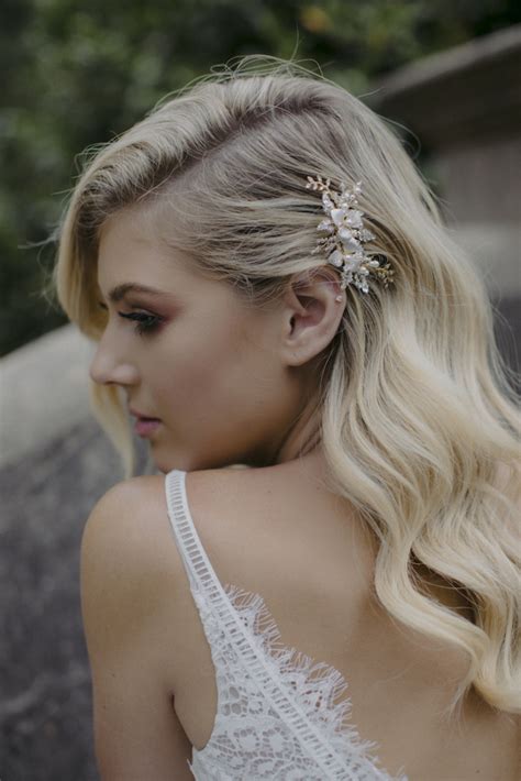 Swept Away | 7 delicate wedding hair combs for side swept hair - TANIA MARAS | bridal headpieces ...