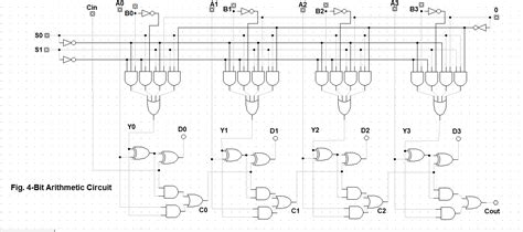 Let's Learn Computing: 4 bit Arithmetic Circuit