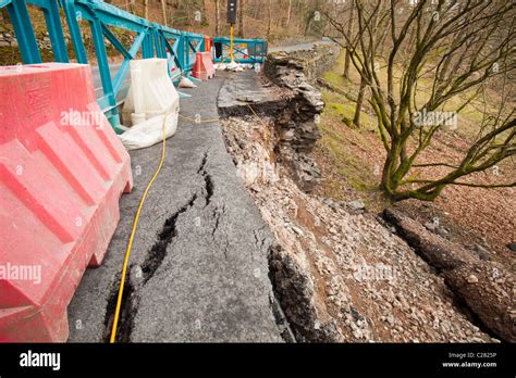 A road in the Langdale Valley collapsed due to extreme weather. Infrastructure damage is ...