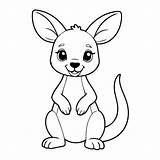 Premium Vector  Cute kangaroo coloring book For Kids sketch template