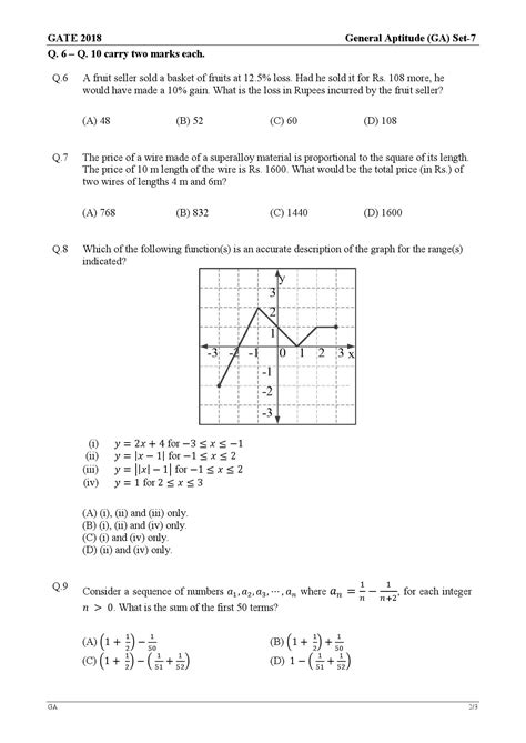 GATE Exam Question Paper 2018 Civil Engineering Set 1-Civil Engineering ...