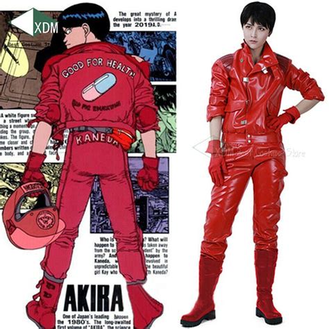 Fashion Akira Shotaro Kaneda Cosplay Costume Motorcycle Clothing Jacket ...