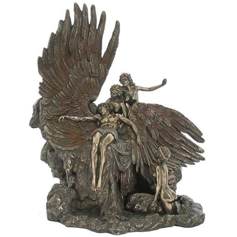 The Lament of Icarus Greek Bronze Veronese Statue - Pagan Altar Gifts