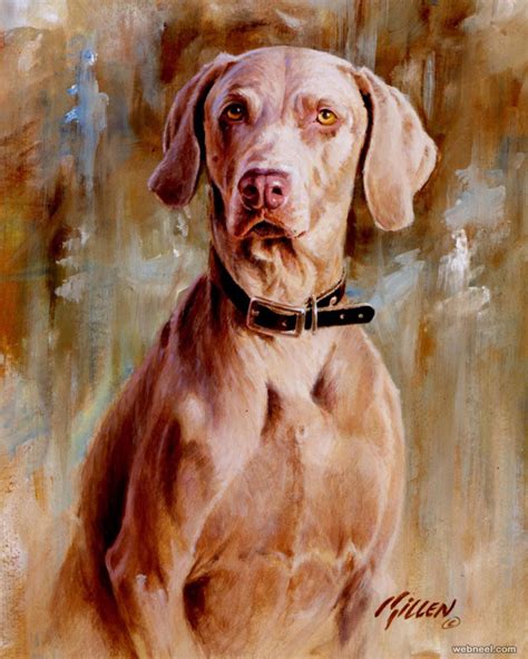 35 Beautiful Dog Paintings and from top artists around the world