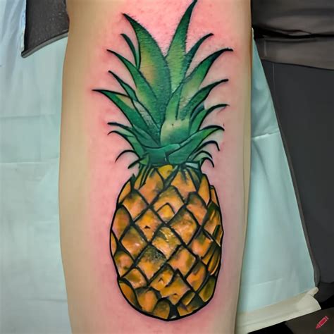 Pineapple Tattoo Meaning and Symbolism (Joy+Wealth)