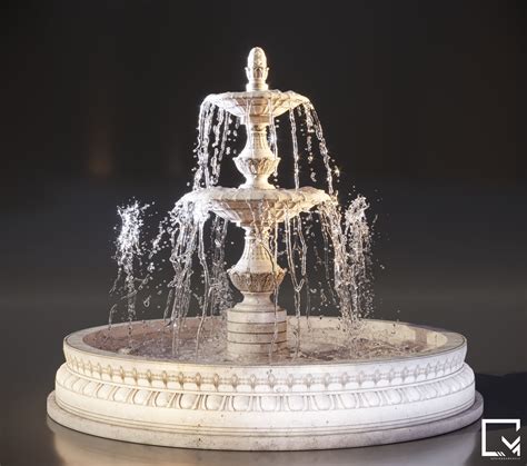 Classic Fountain 3D model animated | CGTrader