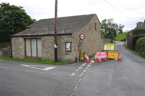 Road closed at Otterburn cross roads © Roger Templeman :: Geograph Britain and Ireland