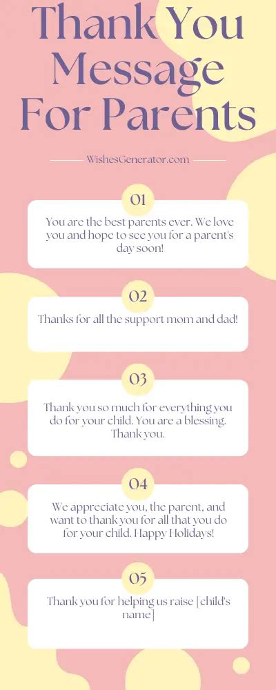 60 Thank You Message For Parents – Appreciation Messages