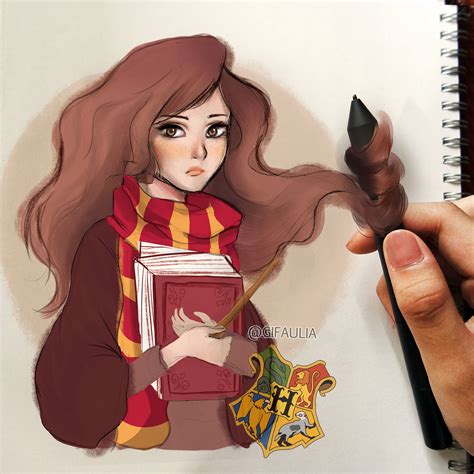 Artwork Hermione Cartoon Drawing