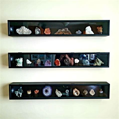 Rock and Crystal Display Cases for Home Decor