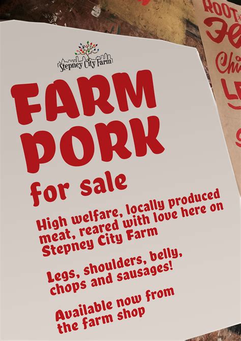 Farm Pork For Sale - Stepney City Farm