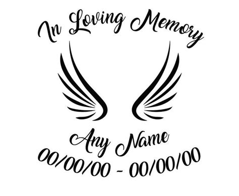 Personalized In Loving Memory Vinyl Decal Custom Memorial | Etsy ...