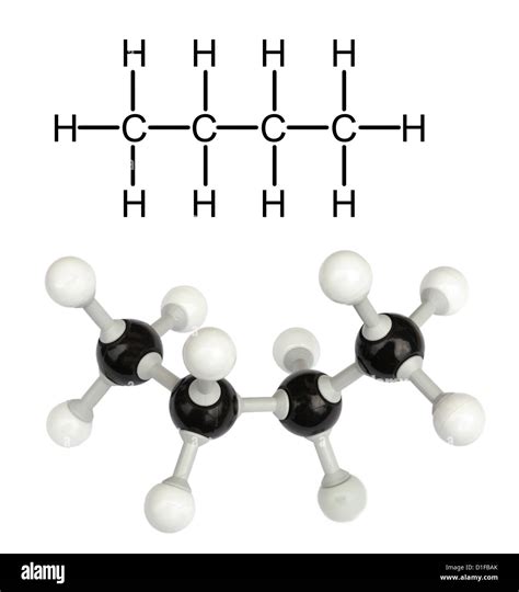 Molecular model of Butane Stock Photo - Alamy