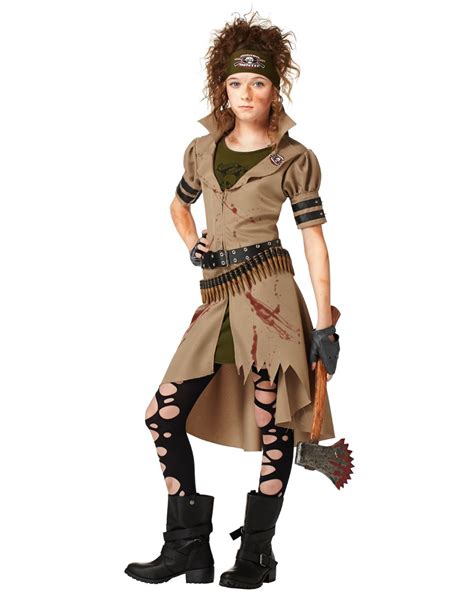 Zombie Hunter Girls Costume – Spirit Halloween | Hunter girl costume, Zombie hunter halloween ...