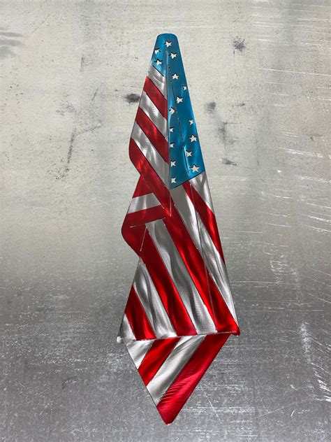 Metal Draped American Flag Metal Flag Patriotic Home Decor - Etsy UK