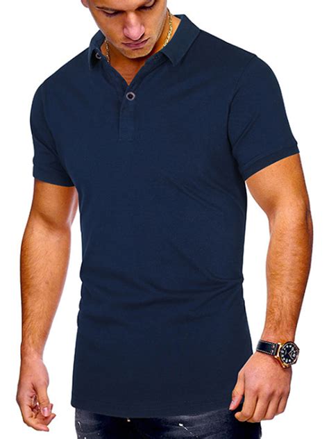 Wodstyle - Mens Button Down Bodybuilding Short Sleeve Shirt Slim Fit Trainning Tee Muscle Tops ...