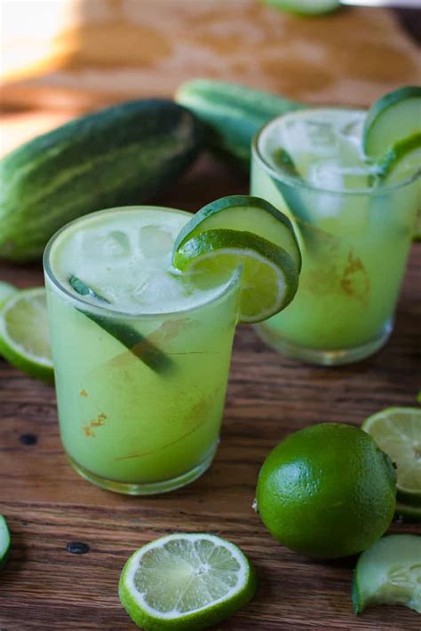 Cucumber Lime Tequila Cocktail | Food with Feeling