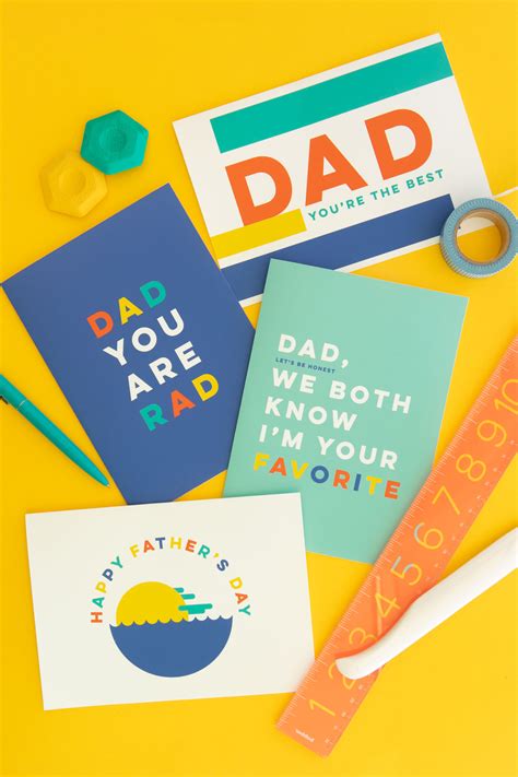 Free Printable Modern Father's Day Cards - Sarah Hearts