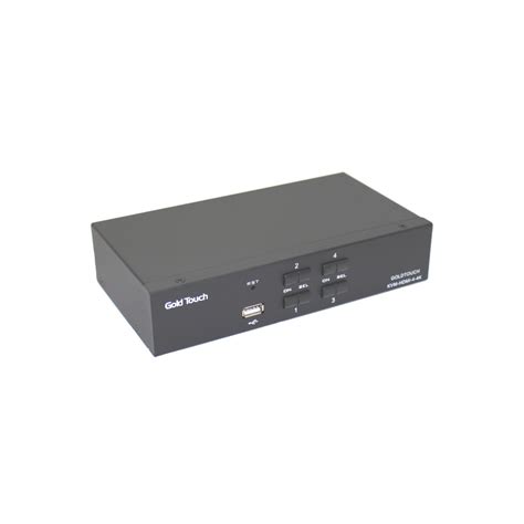 4K HDMI KVM Switch – 4 Ports – Gold Touch