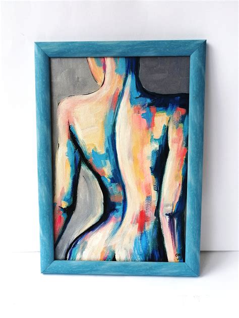 Clearance SALE Female body abstract oil painting framed | Etsy