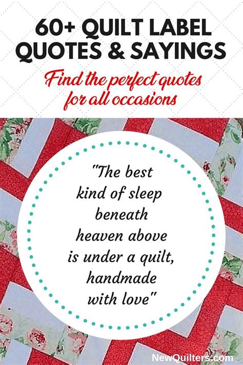 Quilt Label Sayings and Quotes for All Occasions | Sewing quotes, Quilt ...