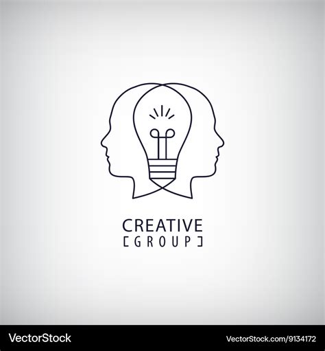 Creative mind logo group Royalty Free Vector Image