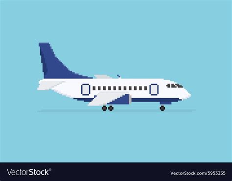 Pixel plane Royalty Free Vector Image - VectorStock