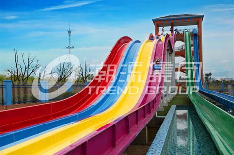 13m Rainbow Custom Water Slides For 6 Guests Per Time , Amusement Park