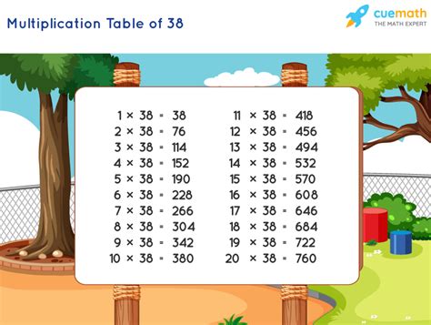 Table of 38 - Learn 38 Times Table | Multiplication Table of 38