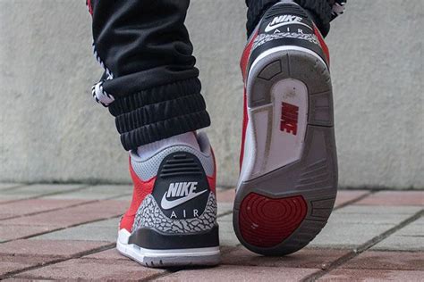 On-Foot: Air Jordan 3 'Red Cement' - Sneaker Freaker