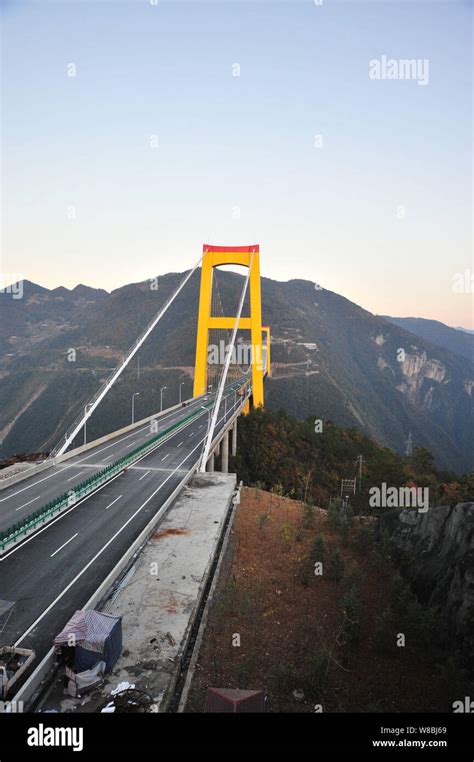 --FILE--View of the Sidu River Bridge crossing the valley of the Sidu ...