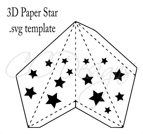 Printable 3d Paper Star Template - Printable Templates Free