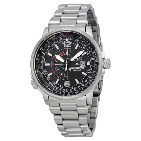 Citizen Bj7000-52E Nighthawk Stainless Steel Eco-Drive Watch watch ...